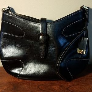 Black Leather Aigner Purse